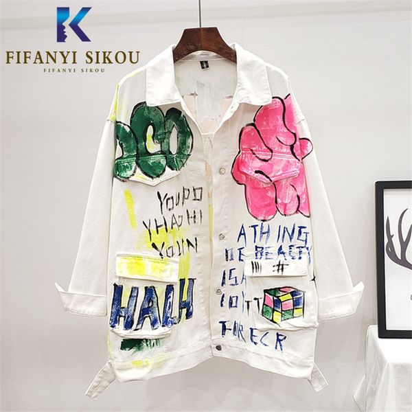 streetwear women white denim jacket fashion graffiti print long sleeve jeans jacket female loose hip hop jeans coat 2020 new, Black;brown
streetwear women white denim jacket fashion graffiti print long sleeve jeans jacket female loose hip hop jeans coat 2020 new, Black;brown