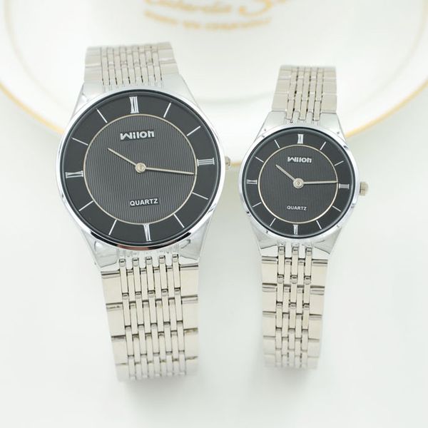 wilon brand woman man couple simple leisure business watches full stainless steel watches watch elegant quartz watch 2 pin clock, Slivery;brown
wilon brand woman man couple simple leisure business watches full stainless steel watches watch elegant quartz watch 2 pin clock, Slivery;brown