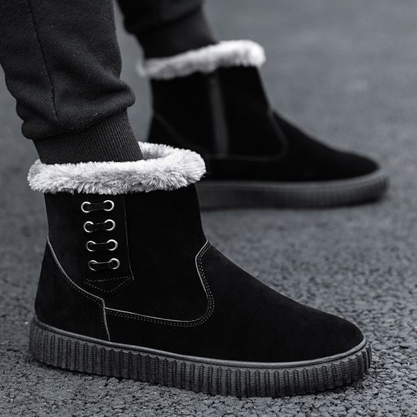 men winter warm boots plush fur snowboots men ankle boot quality casual platform boot waterproof men's snowboots big size 39-44, Black
men winter warm boots plush fur snowboots men ankle boot quality casual platform boot waterproof men's snowboots big size 39-44, Black