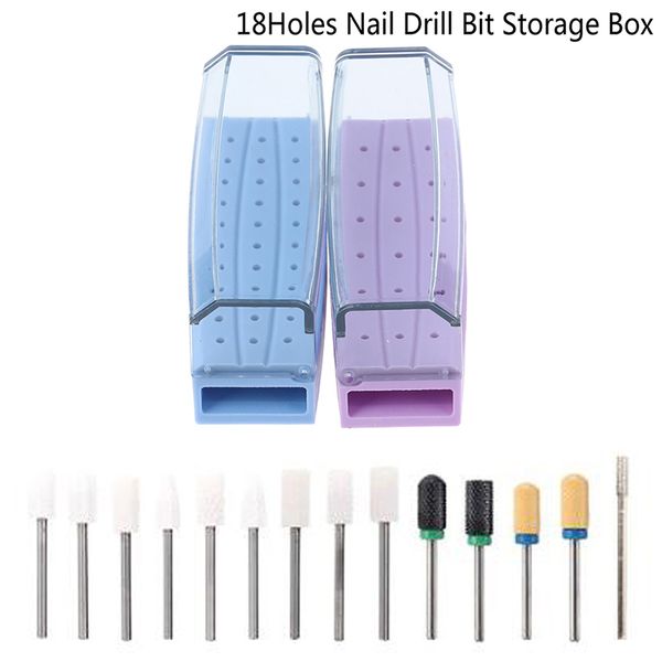 18 holes nail art drill grinding head bit holder display storage container box stand display rack manicure tool 2 colors, Silver
18 holes nail art drill grinding head bit holder display storage container box stand display rack manicure tool 2 colors, Silver