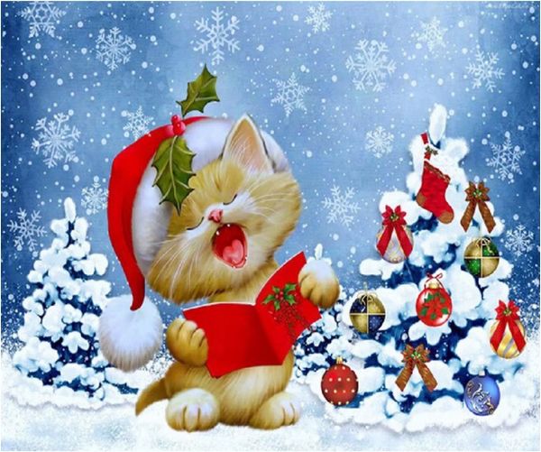 full square/round drill 5d diy diamond painting "christmas cat" embroidery cross stitch mosaic home decor art experience toys gift
full square/round drill 5d diy diamond painting "christmas cat" embroidery cross stitch mosaic home decor art experience toys gift
