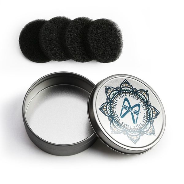 drop makeup brush cleaner sponge remover color off make up brushes cleaning mat box powder brush washing cosmetic cleaner+ 3 pcs sponge