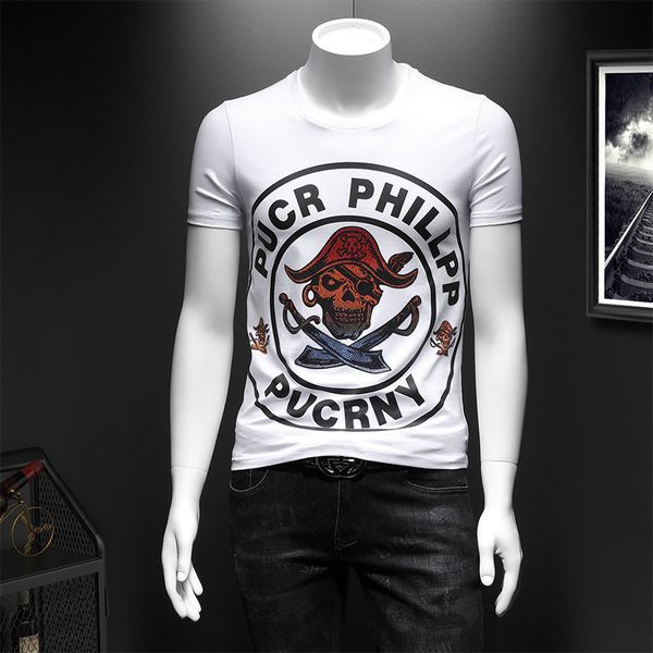 2020 new summer fashion short sleeve men's t-shirt crew neck animal head drill print men streetwear casual silm men tees plus size, White;black
2020 new summer fashion short sleeve men's t-shirt crew neck animal head drill print men streetwear casual silm men tees plus size, White;black