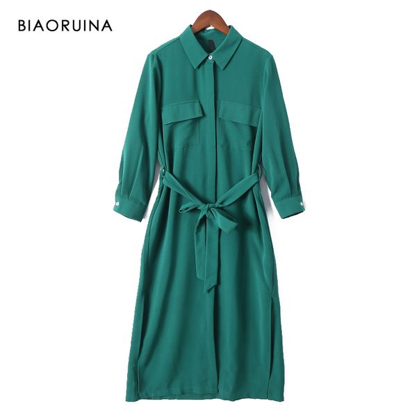 biaoruina women solid elegant long shirt dress mid-calf length female casual side split dress women's vintage a-line dress, Black;gray
biaoruina women solid elegant long shirt dress mid-calf length female casual side split dress women's vintage a-line dress, Black;gray