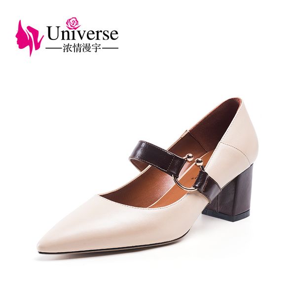 casual mary janes pumps women with straps square heels 6cm universe pointed toe women heels genuine leather j054, Black;white
casual mary janes pumps women with straps square heels 6cm universe pointed toe women heels genuine leather j054, Black;white