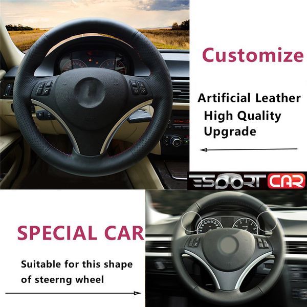 esportcar black artificial leather car steering wheel cover for e90 e91 e92 e93 e87 e81 e82 e88 x1 e84
esportcar black artificial leather car steering wheel cover for e90 e91 e92 e93 e87 e81 e82 e88 x1 e84