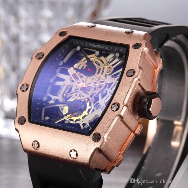 selling rm brand skeleton watches rm men or women sport casual quartz watch rubber strap day date watch relógio de pulso, Slivery;brown
selling rm brand skeleton watches rm men or women sport casual quartz watch rubber strap day date watch relógio de pulso, Slivery;brown