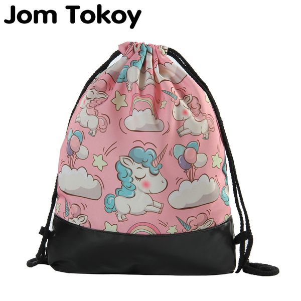 jom tokoy 3d printing cute cartoon unicorns drawstring bags leather bottom women drawstring backpack mochila feminina escolar
jom tokoy 3d printing cute cartoon unicorns drawstring bags leather bottom women drawstring backpack mochila feminina escolar