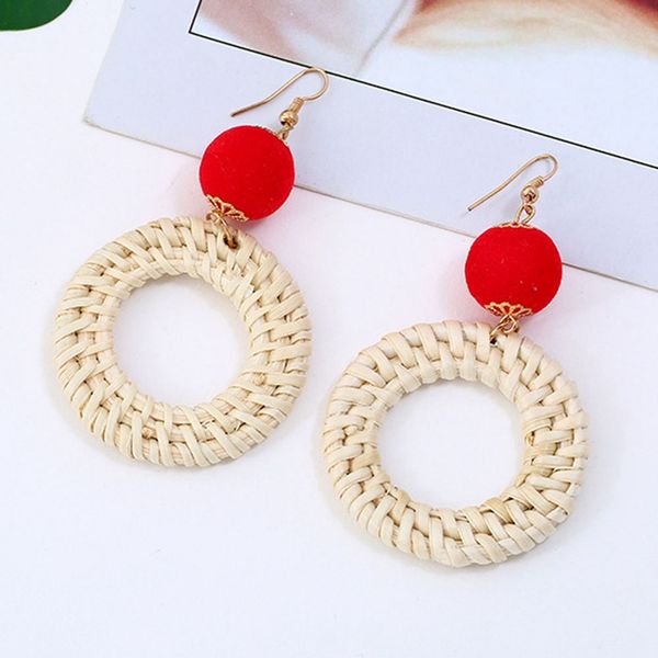 summer bohemian rattan straw woven dangle earrings for women simple geometric multi-layer wooden vine braid earrings jewelry, Silver
summer bohemian rattan straw woven dangle earrings for women simple geometric multi-layer wooden vine braid earrings jewelry, Silver