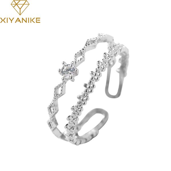 xiyanike 925 sterling silver opening rings for women wedding couple creative trendy geometric handmade jewelry party accessories, Golden;silver
xiyanike 925 sterling silver opening rings for women wedding couple creative trendy geometric handmade jewelry party accessories, Golden;silver