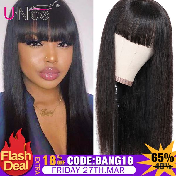 unice hair chinese bang human hair wig pre plucked straight wigs for women glueless transparent lace front human hair wigs, Black
unice hair chinese bang human hair wig pre plucked straight wigs for women glueless transparent lace front human hair wigs, Black