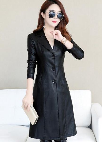 women spring autumn leisure fashion new korean version boutique slim personality trend business in the long size leather trench jacket m-5xl, Black
women spring autumn leisure fashion new korean version boutique slim personality trend business in the long size leather trench jacket m-5xl, Black
