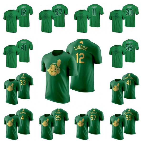 2020 st. patrick's day t-shirts 12 lindor carlos santana shane bieber jose ramirez carlos carrasco franmil reyes baseball jersey, Black 
2020 st. patrick's day t-shirts 12 lindor carlos santana shane bieber jose ramirez carlos carrasco franmil reyes baseball jersey, Black