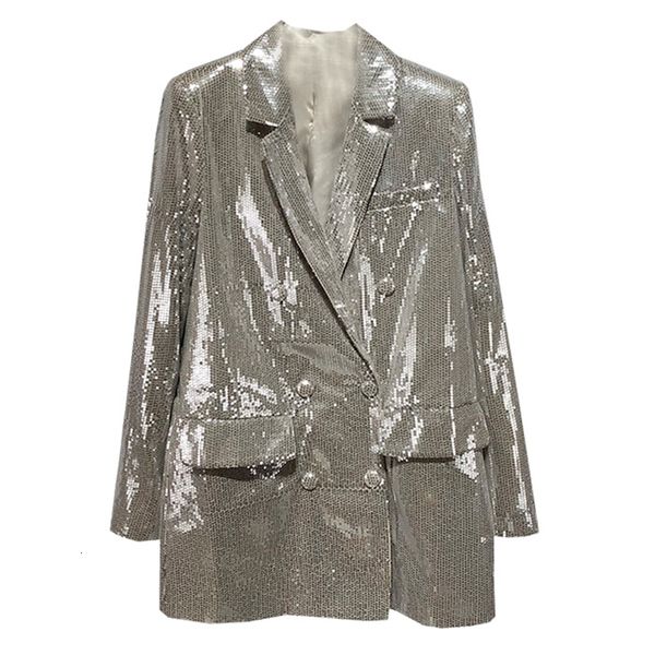 seebeautiful new fashion 2019 autumn winter sequin notched long sleeve double breasted pockets loose coat single suit woman q579, White;black
seebeautiful new fashion 2019 autumn winter sequin notched long sleeve double breasted pockets loose coat single suit woman q579, White;black