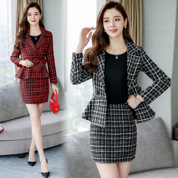 autumn dress new women's dress korean version fashion woolen two-piece set of small hong kong style material suit, Black;gray
autumn dress new women's dress korean version fashion woolen two-piece set of small hong kong style material suit, Black;gray