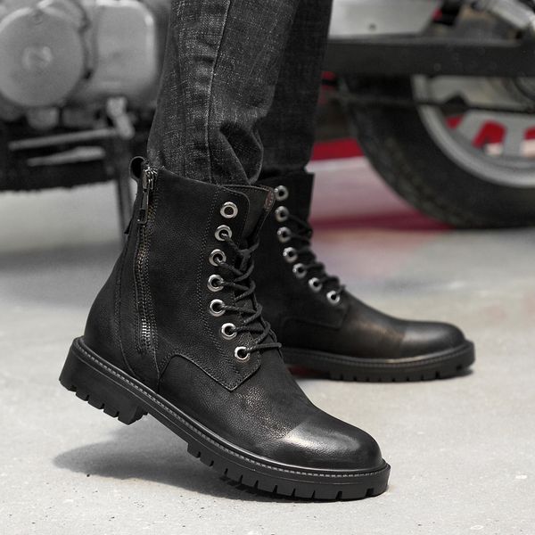 fashion genuine leather ankle winter warm men snow shoes men's plush cotton boots footwear big size 47 o5 s, Black
fashion genuine leather ankle winter warm men snow shoes men's plush cotton boots footwear big size 47 o5 s, Black