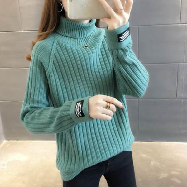 women's sweaters sweater women 2021 loose korean version of the pullover turtleneck autumn and winter thick solid color knitted shirt, White;black
women's sweaters sweater women 2021 loose korean version of the pullover turtleneck autumn and winter thick solid color knitted shirt, White;black