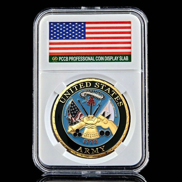 The United States Army Department Of Navy 1oz Gold Plated Military Challenge Coin Collection W/Pccb Box
The United States Army Department Of Navy 1oz Gold Plated Military Challenge Coin Collection W/Pccb Box