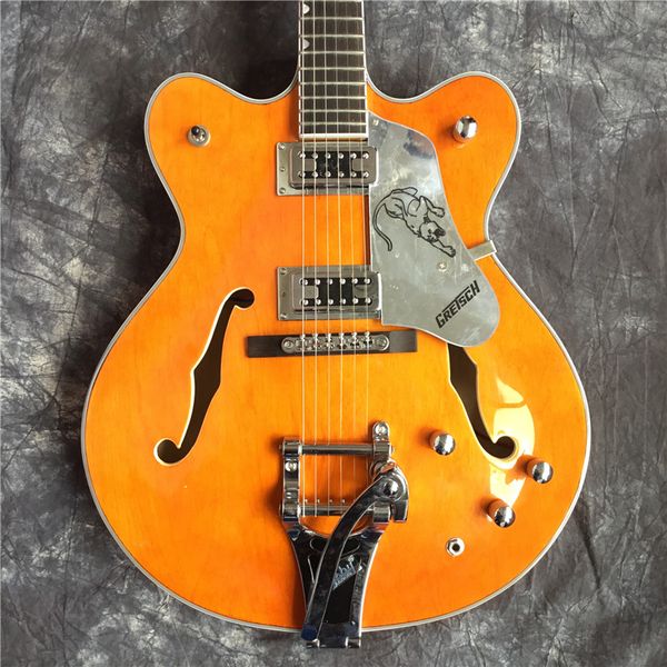 20220custom shop semi-hollow body orange yellow jazz 335 electric guitar gold hardware, double f hole
20220custom shop semi-hollow body orange yellow jazz 335 electric guitar gold hardware, double f hole