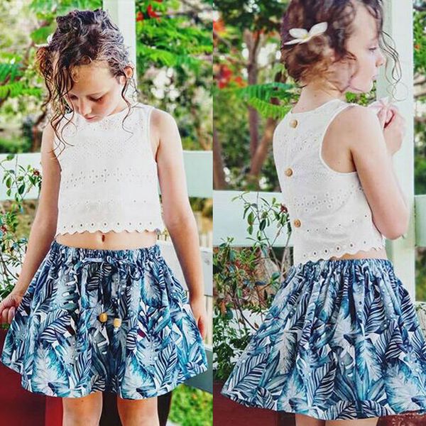 2019 new toddler girls cotton solid color lace vest crop floral print skirt 2pcs baby girl summer outfit clothes, White
2019 new toddler girls cotton solid color lace vest crop floral print skirt 2pcs baby girl summer outfit clothes, White
