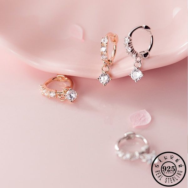 hoop & huggie fashion 925 sterling silver cubic zircon small hoops earrings rose gold color plated round circle ear rings for women girls, Golden;silver
hoop & huggie fashion 925 sterling silver cubic zircon small hoops earrings rose gold color plated round circle ear rings for women girls, Golden;silver