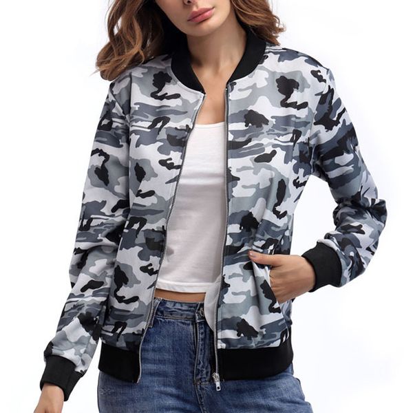 women casual jacket fashion modern cool leisure fall autumn camouflage jacket print trend zipper pocket camo coat ladies, Black;brown
women casual jacket fashion modern cool leisure fall autumn camouflage jacket print trend zipper pocket camo coat ladies, Black;brown