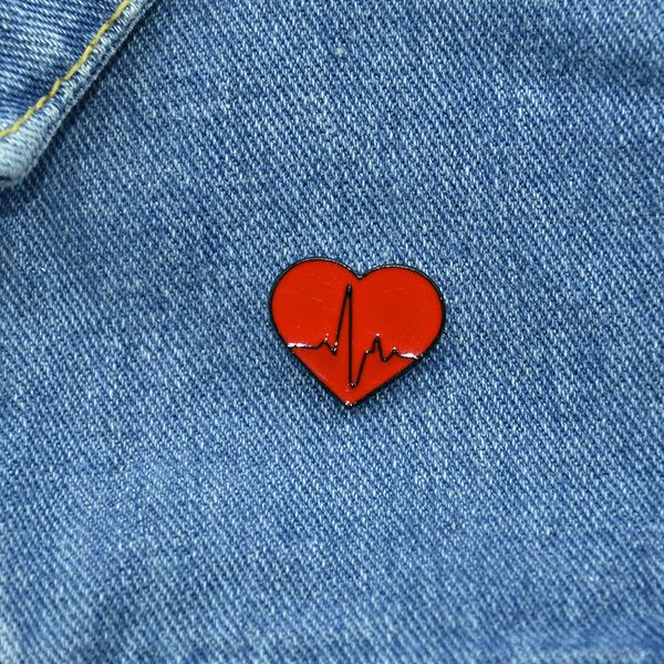 new red heart shape brooch heartbeat curve cartoon cute fashion pin korean couple lover gift for women men, Gray
new red heart shape brooch heartbeat curve cartoon cute fashion pin korean couple lover gift for women men, Gray