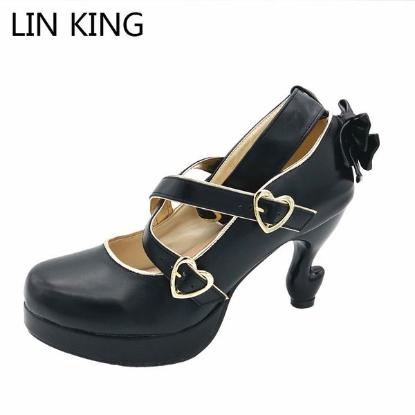 lin king brand strange heels lolita shoes cosplay bowtie bandage buckle straps women pumps high heel platform maid shoes, Black
lin king brand strange heels lolita shoes cosplay bowtie bandage buckle straps women pumps high heel platform maid shoes, Black
