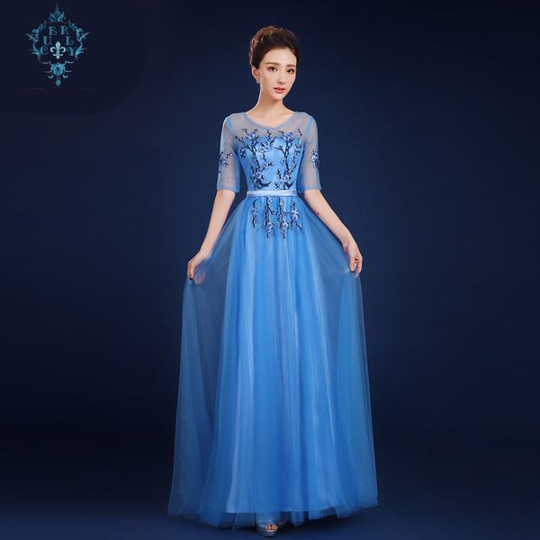 curly women crewneck mesh half sleeve banquet stage costumes dress female 2019 long elegant fitted waist slimming evening dress, White;black
curly women crewneck mesh half sleeve banquet stage costumes dress female 2019 long elegant fitted waist slimming evening dress, White;black