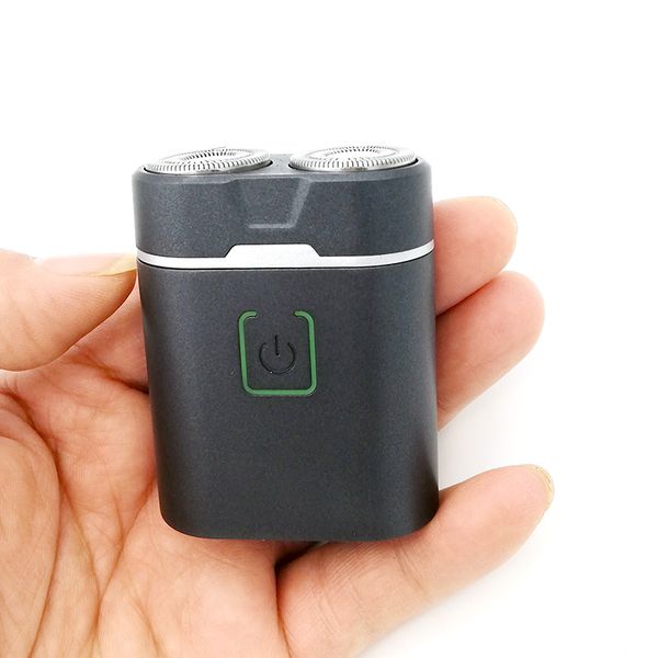 kemei mini portable electric pocket shavers for men waterproof shaving machine double-ring blade usb rechargeable beard razor