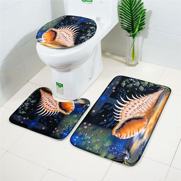 europe&america big conch printing toilet pad 3pcs flannel bathroom toilet floor mat set anti-skid cover and floor rugs
europe&america big conch printing toilet pad 3pcs flannel bathroom toilet floor mat set anti-skid cover and floor rugs