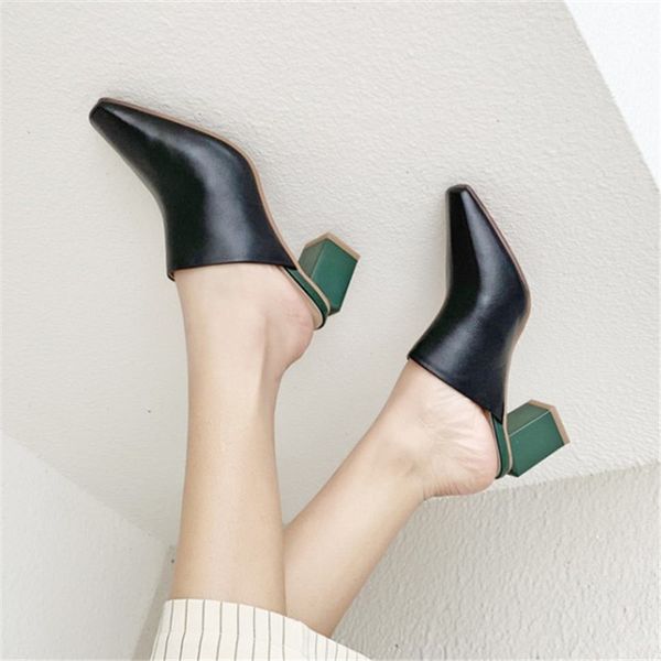 pxelena shoes design strange square high heels mules women sheepskin genuine leather slides lady summer slippers plus size 34-43, Black
pxelena shoes design strange square high heels mules women sheepskin genuine leather slides lady summer slippers plus size 34-43, Black