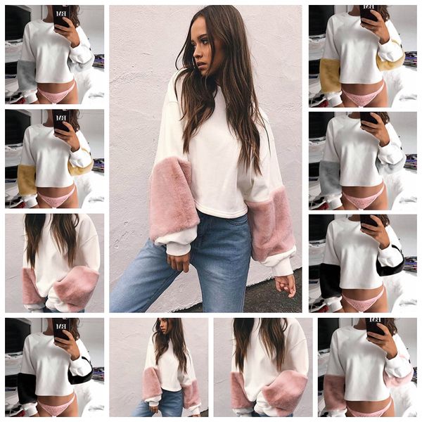 european fashion solid color rounded round long plush sleeves loose sweater khaki, pink, gray, black support mixed batch
european fashion solid color rounded round long plush sleeves loose sweater khaki, pink, gray, black support mixed batch