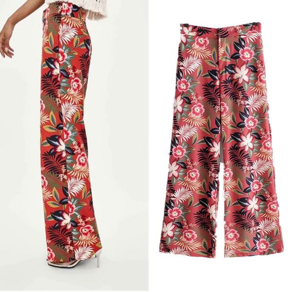 western style 2018 summer new style women's versatile plant floral print high-waisted loose casual wide-leg trousers j8361, Black;white
western style 2018 summer new style women's versatile plant floral print high-waisted loose casual wide-leg trousers j8361, Black;white