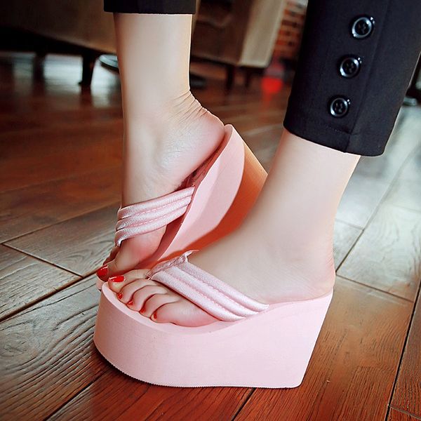 high platform flip flops mules high heels 11cm platform wedges slippers women flip flop pumps new summer slides sandals, Black
high platform flip flops mules high heels 11cm platform wedges slippers women flip flop pumps new summer slides sandals, Black