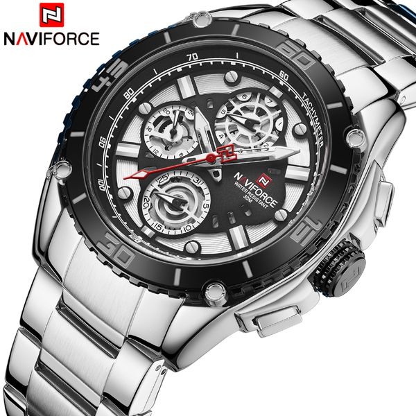 naviforce watches men waterproof quartz watch stainless steel sport wristwatch for men calendar male clock, Slivery;brown
naviforce watches men waterproof quartz watch stainless steel sport wristwatch for men calendar male clock, Slivery;brown