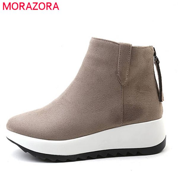 morazora 2020 ankle boots for women round toe flock autumn winter boots zipper fashion platform casual shoes, Black
morazora 2020 ankle boots for women round toe flock autumn winter boots zipper fashion platform casual shoes, Black