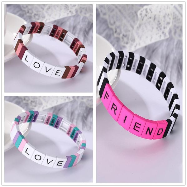 charm bracelets lemegeton letter friend love bohemia handmade enamel rainbow tile bracelet painted metal armband, Golden;silver
charm bracelets lemegeton letter friend love bohemia handmade enamel rainbow tile bracelet painted metal armband, Golden;silver