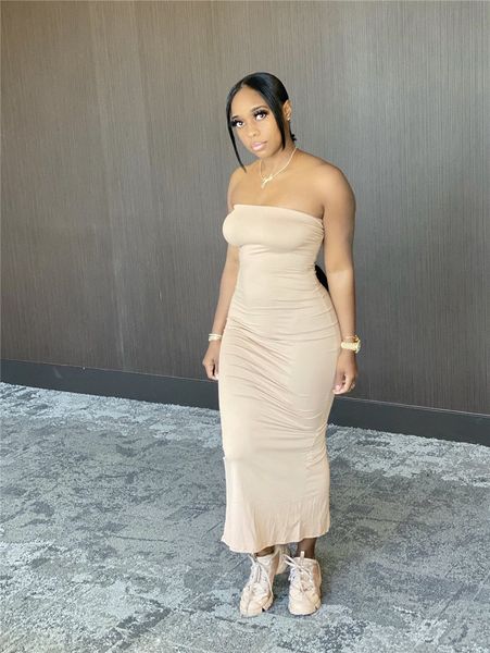 womens mid-calf dresses fashion sleeveless bodycon dresses strapless skinny dress casual natural color loose dresses, Black;gray
womens mid-calf dresses fashion sleeveless bodycon dresses strapless skinny dress casual natural color loose dresses, Black;gray