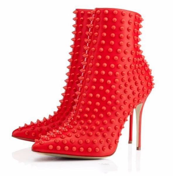 luxury bottom red black leather with spikes pointed toes womens ankle boots fashion designer ladies red bottom high heels shoes pumps
luxury bottom red black leather with spikes pointed toes womens ankle boots fashion designer ladies red bottom high heels shoes pumps