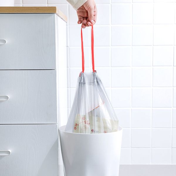 30pcs/roll drawstring trash bags disposable kitchen hand-held plastic wastebasket trash pouch
30pcs/roll drawstring trash bags disposable kitchen hand-held plastic wastebasket trash pouch