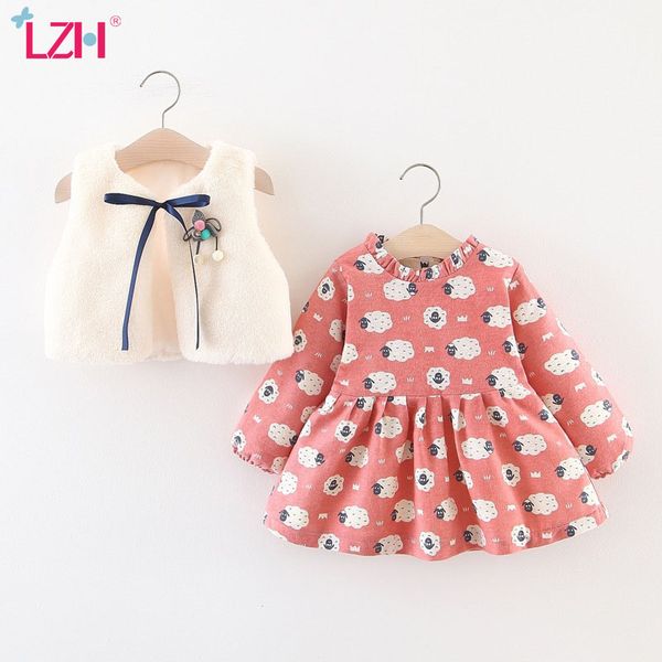 lzh 2020 new autumn winter cute bow long sleeve princess dress set baby girl dress plus velvet warm vest+dress 2pcs kid clothes, Red;yellow
lzh 2020 new autumn winter cute bow long sleeve princess dress set baby girl dress plus velvet warm vest+dress 2pcs kid clothes, Red;yellow