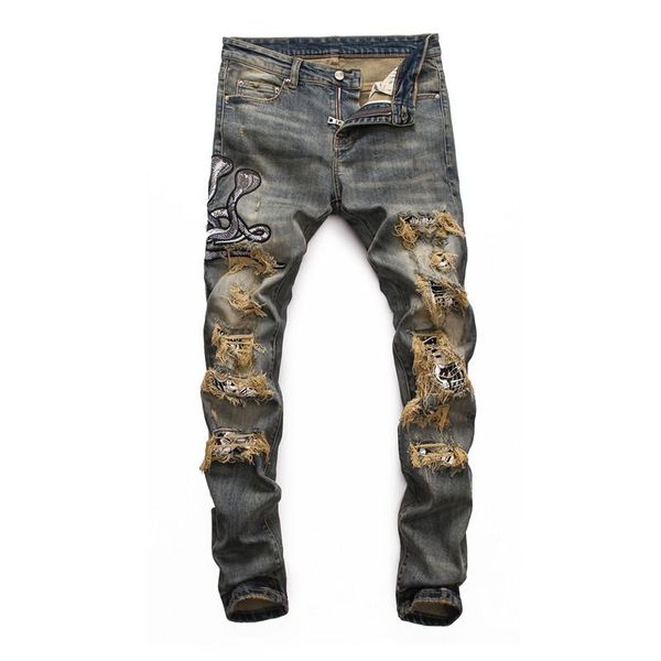 brand new mens jeans distressed ripped biker jeans slim fit motorcycle biker denim jeans 2020 shorts pour hommes mens pants, Blue
brand new mens jeans distressed ripped biker jeans slim fit motorcycle biker denim jeans 2020 shorts pour hommes mens pants, Blue
