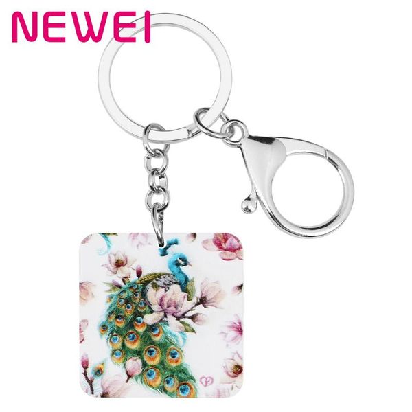 newei acrylic square elegant peacock peafowl keychains big bird animal keyring jewelry for women girl kid charm gifts decoration, Silver
newei acrylic square elegant peacock peafowl keychains big bird animal keyring jewelry for women girl kid charm gifts decoration, Silver