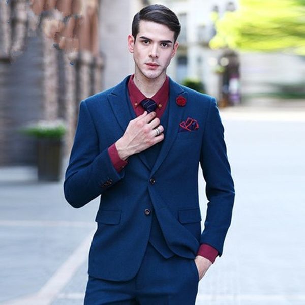 three piece navy blue formal business slim dress set three piece solid color two button suit work wear (jacket+vest+pant, White;black
three piece navy blue formal business slim dress set three piece solid color two button suit work wear (jacket+vest+pant, White;black