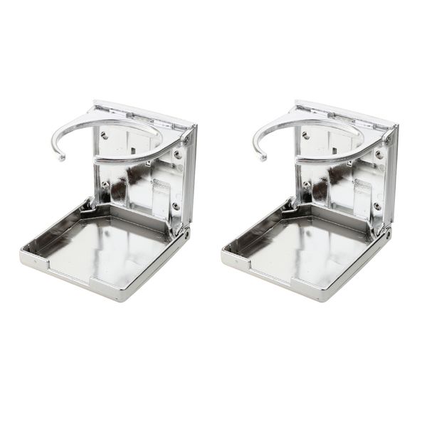 adjustable folding water drink cup bottle holder stand mount car boat 2pcs