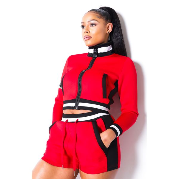 womens designer tracksuit solid color womens two-piece sets luxury letter printing casual brand long sleeve jacket + shorts 3 color, Gray
womens designer tracksuit solid color womens two-piece sets luxury letter printing casual brand long sleeve jacket + shorts 3 color, Gray