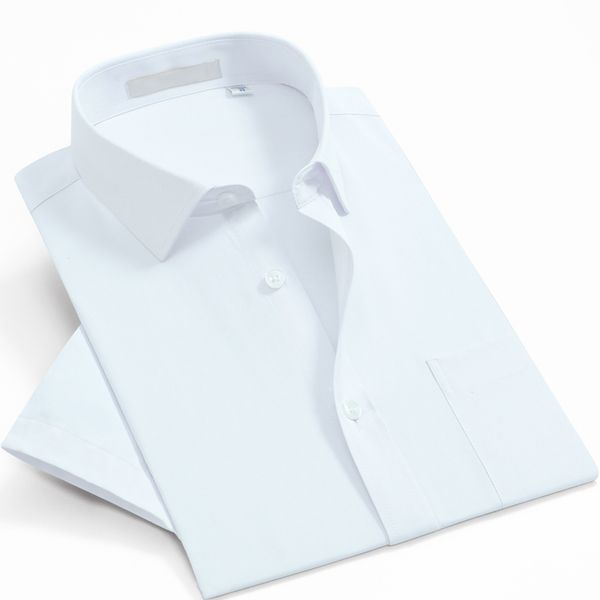 men's mixed cotton short-sleeved solid color shirt slim version men's personality fashion casual white shirt clothing plus, White;black
men's mixed cotton short-sleeved solid color shirt slim version men's personality fashion casual white shirt clothing plus, White;black