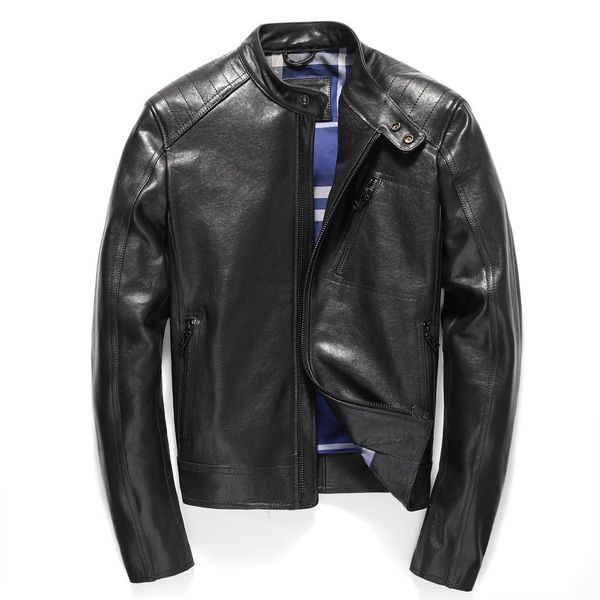 autumn genuine leather male sheepskin clothing zipper motorcycle clothing leather jacket slim stand collar short design, Black
autumn genuine leather male sheepskin clothing zipper motorcycle clothing leather jacket slim stand collar short design, Black