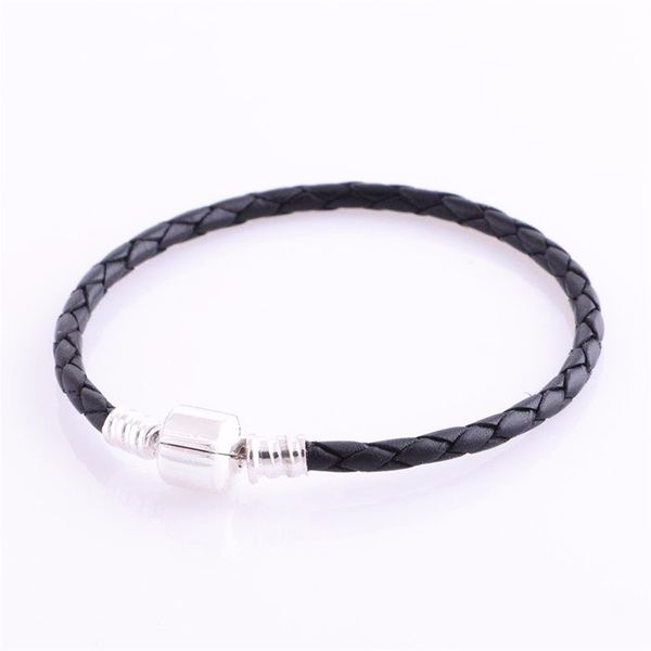 genuine long double single black braided leather chain women bracelets with 925 sterling silver fit bead charm diy jewelry, Golden;silver
genuine long double single black braided leather chain women bracelets with 925 sterling silver fit bead charm diy jewelry, Golden;silver